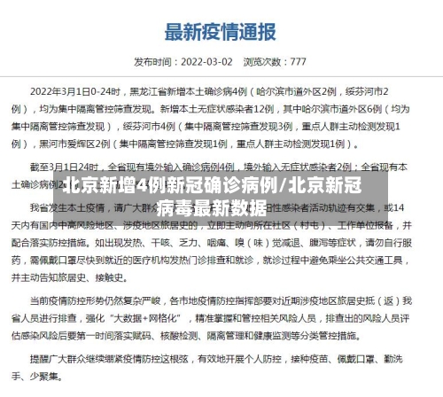 北京新增4例新冠确诊病例/北京新冠病毒最新数据