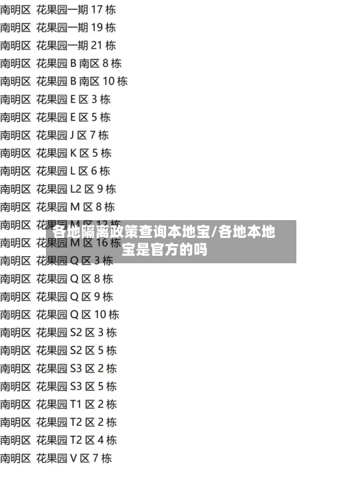 各地隔离政策查询本地宝/各地本地宝是官方的吗-第3张图片