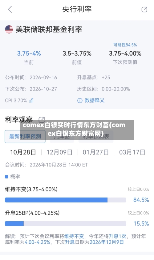 comex白银实时行情东方财富(comex白银东方财富网)