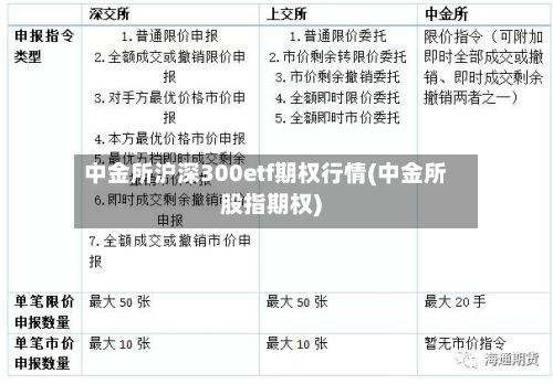 中金所沪深300etf期权行情(中金所股指期权)-第2张图片