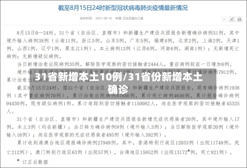 31省新增本土10例/31省份新增本土确诊-第3张图片