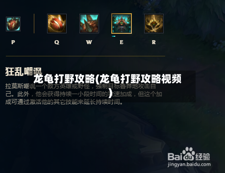 龙龟打野攻略(龙龟打野攻略视频)-第1张图片