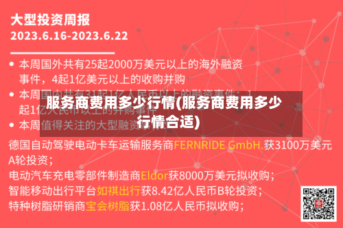 服务商费用多少行情(服务商费用多少行情合适)-第2张图片