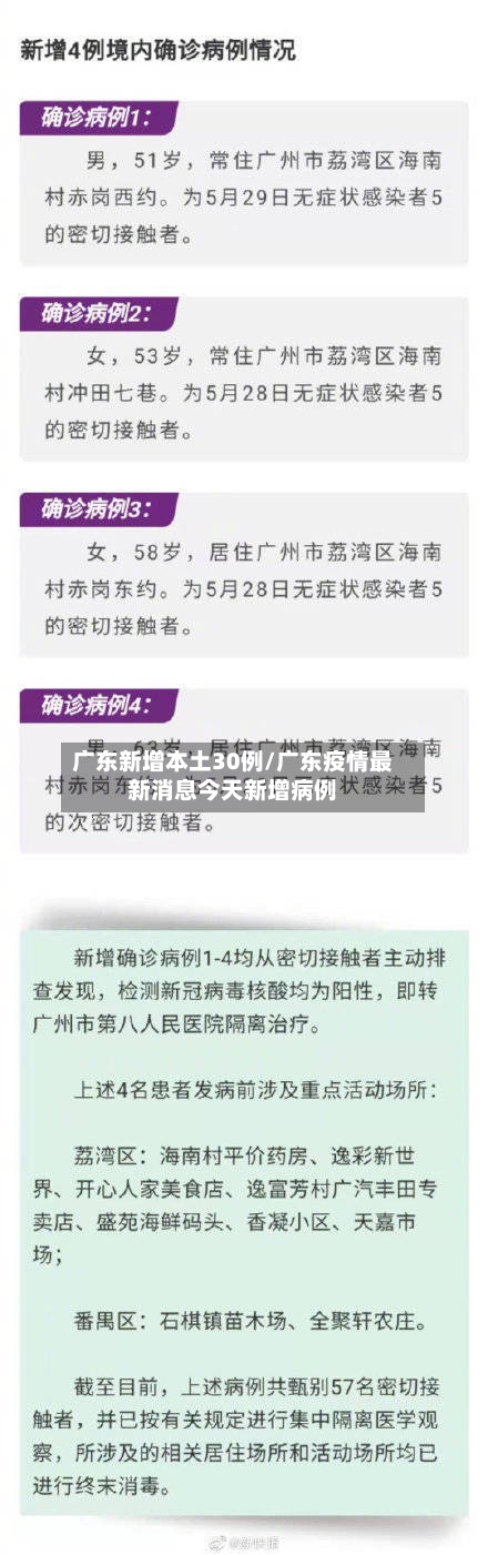 广东新增本土30例/广东疫情最新消息今天新增病例