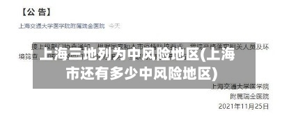 上海三地列为中风险地区(上海市还有多少中风险地区)-第2张图片