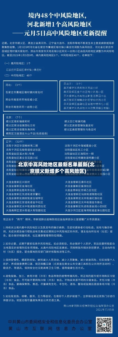 北京中高风险地区最新名单最新(北京顺义新增多个高风险区)