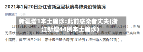 新疆增1本土确诊:此前感染者丈夫(浙江新增44例本土确诊)