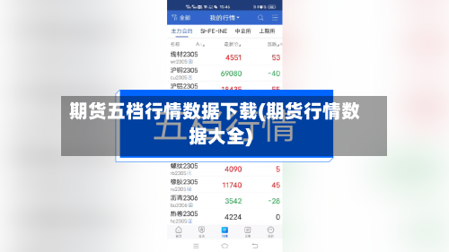 期货五档行情数据下载(期货行情数据大全)-第2张图片